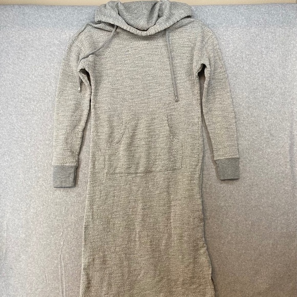 Soft Surroundings Extra Small Lazy Day Lounger Hooded Sweatshirt Gray Maxi Dress - Picture 1 of 10